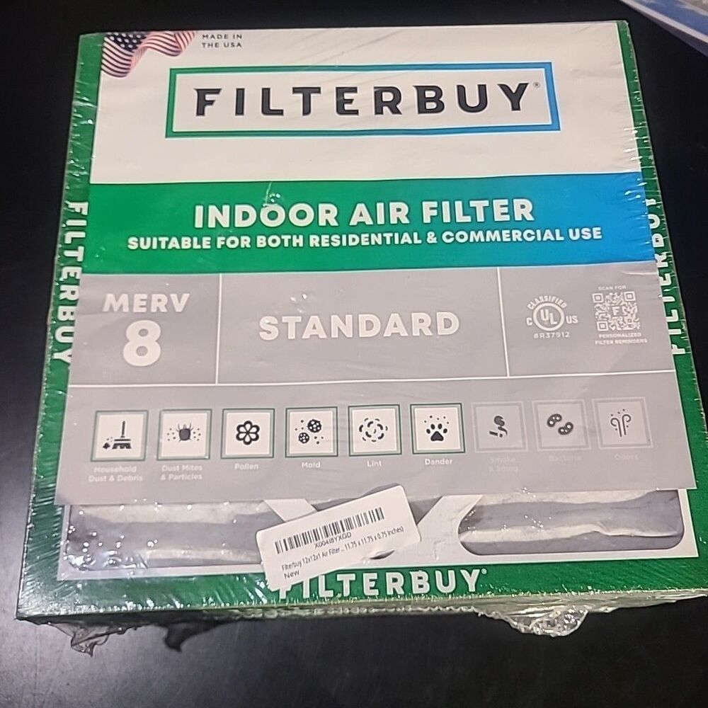 Filterbuy 12x12x1 Pleated Air Filters, Replacement for HVAC (MERV 8) 4 pack!